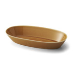 mizu-mizu（瑞々）楕円鉢8寸　うす飴