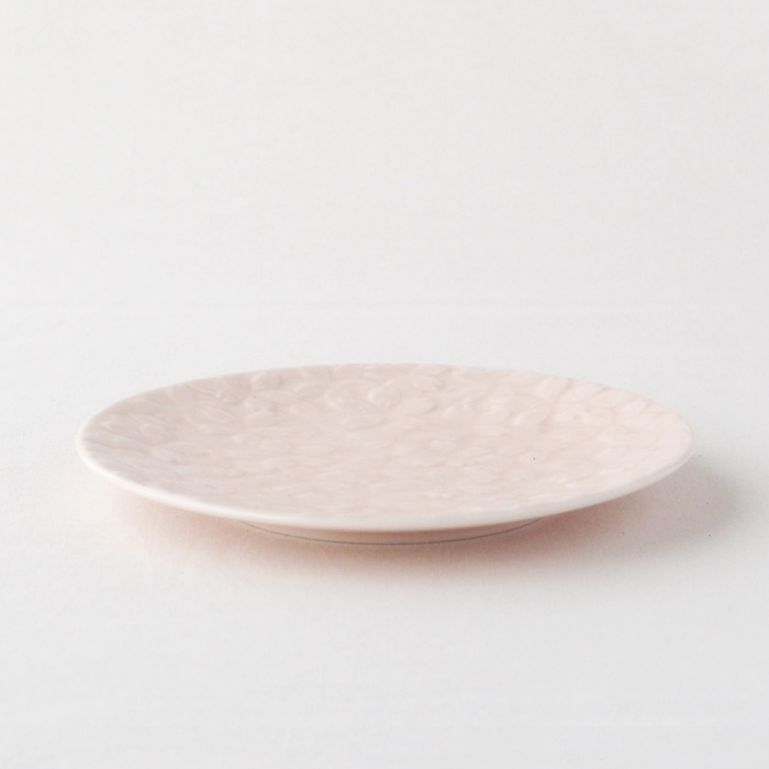 sakura（さくら）5寸丸皿　ピンク　横から