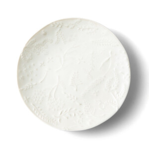 float（フロート）20cm レリーフプレート　ミルキーホワイト