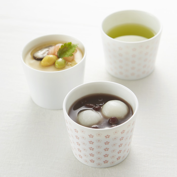 janome（ジャノメ）そば猪口　釉薬銅版　料理イメージ