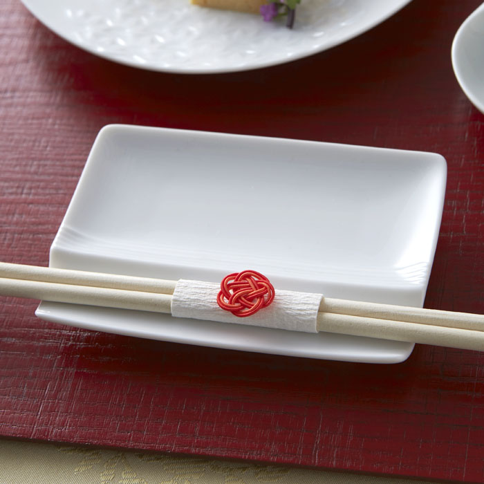 mizu-hiki（水引）仕切り小皿　白磁