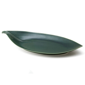 （入荷待ちです）葉っぱのカレー皿　盛り皿 グリーン（leafy 48cmプレート）
