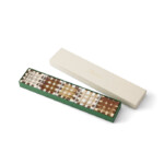 やきイロ箸置五個組　鉄絵格子柄