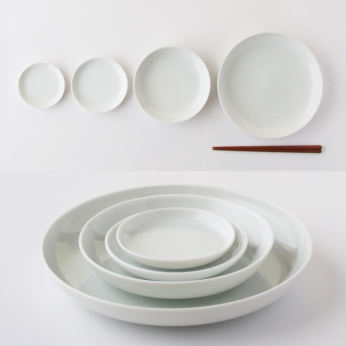 柳 和食器シリーズ 皿4種 サイズ比較