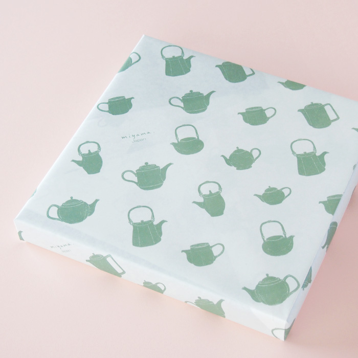 miyama.オリジナルポット柄包装紙ラッピングイメージ