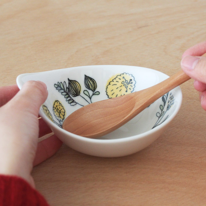 knuq（ヌック）12cmボウル　イエロー　サイズイメージ