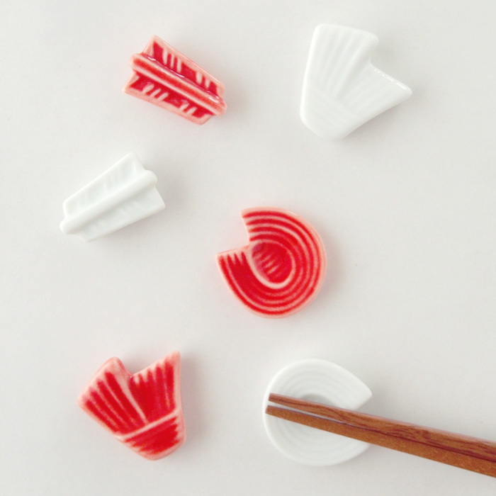 紅白の箸置きいろいろ