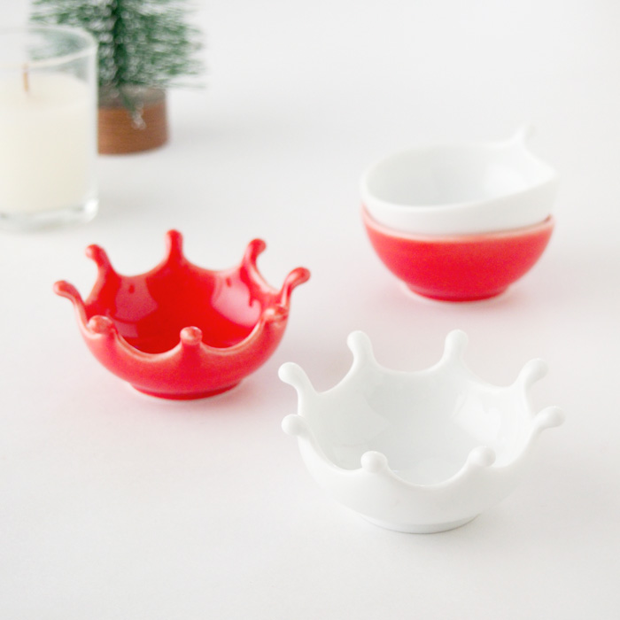 amuse（アミューズ）drops・one drop　赤釉〈限定色〉・白磁