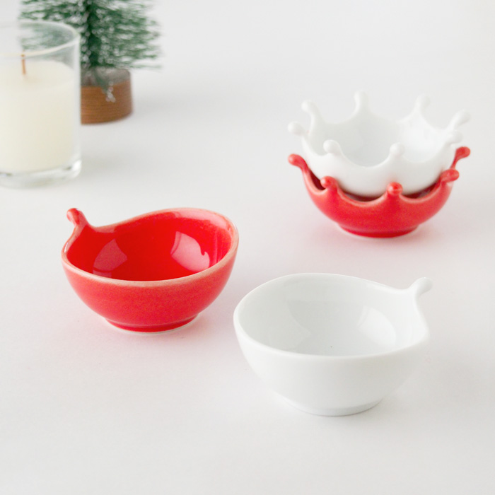 amuse(アミューズ)one drop・drops 赤釉〈限定色〉・白磁