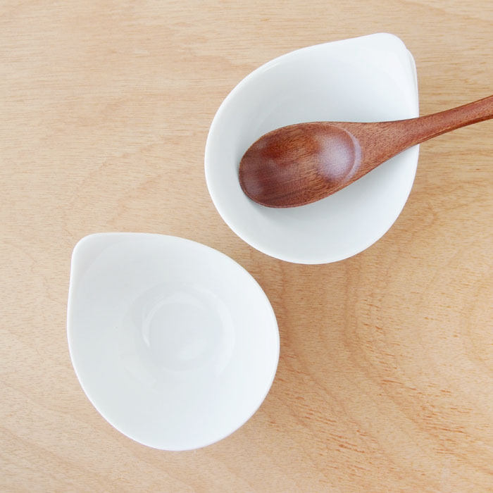 fuwari（ふわり）ボウルS　白磁　真上から