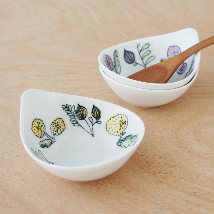 knuq（ヌック）12cmボウル　イエロー・バイオレット