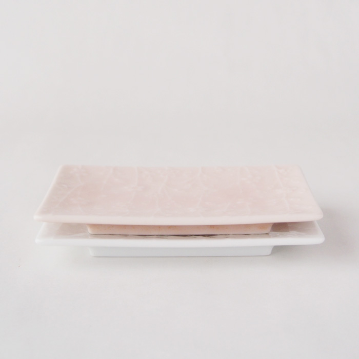 【ニコ、ニコニコ。】しだれ桜 菓子皿 2枚セット 重ねてすっきり